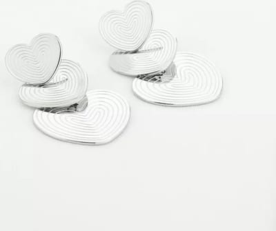 Oorbellen Ellen - Michelle Bijoux - Oorbellen - 3,80 x 2,50 cm - Stainless Steel - Zilver