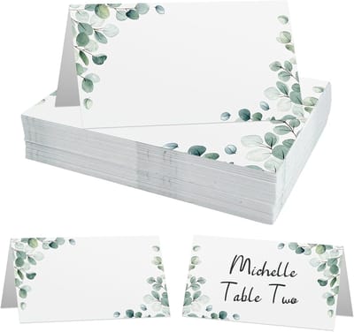 40 stuks tafelkaarten voor bruiloft, communie, verjaardag, festival, doop, wit, vormsel