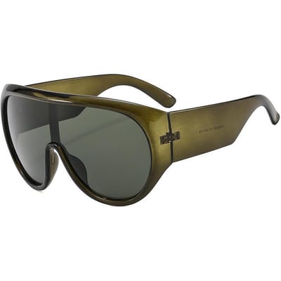 Luxe Vintage Groot Brilmontuur Montuur Dames Zonnebril Brillen Zwarte Kleur Piloot Shades UV400 Coole Heren Brillen Eén Stuk Zonnebrillen