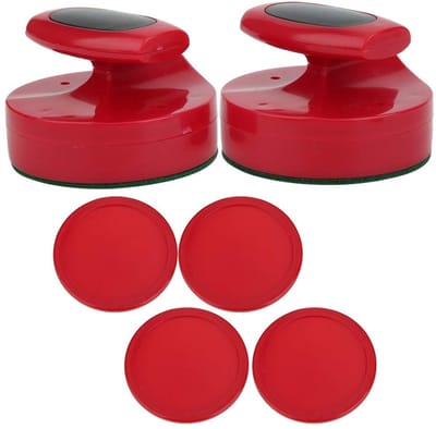 Dailygoods- Hockeypuck Groot Formaat - 94 mm - Slider/Pusherset - 4 Pucks - Tafelbescherming - Eenvoudig te Gebruiken - Airhockey