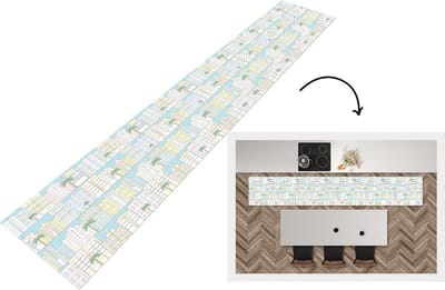 Keukenloper - Loper keuken - Miami - Skyline - Patroon - USA - 300x50 cm - Keukenloper vinyl