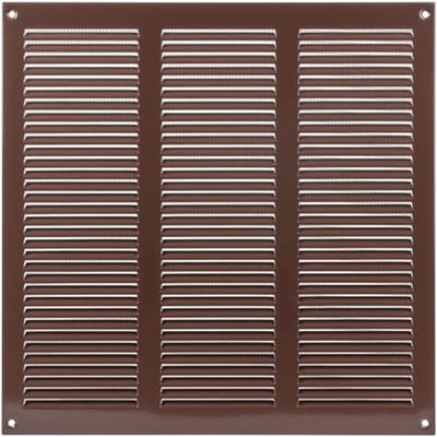 Metalen Luchtventilatie Rooster 12" x 12" - Bruin - Ventilatie Deksel met Ingebouwde Ongediertebescherming voor HVAC
