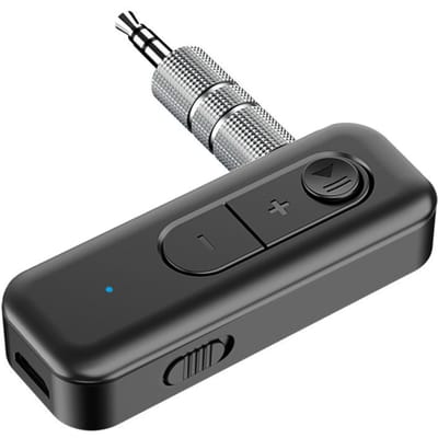 Adaptateur émetteur/récepteur 2 en 1 USB AUX BT5.3 pour écouteurs portables, récepteur audio sans fil noir