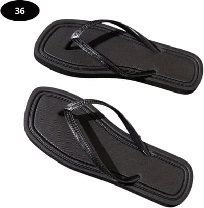 Livano Slippers Dames - Teenslippers - Flip Flops - Comfortabel - Zomer - Zwart 36