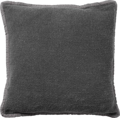 Dutch Decor BOWIE - kussenhoes 45x45 cm - gewassen katoen - Charcoal Gray - antraciet - met rits - zonder binnenkussen