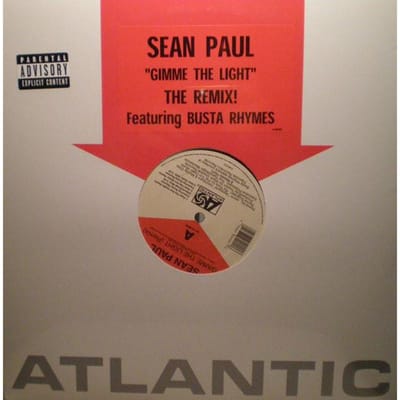 12-inch Plaat SEAN PAUL BUSTA RHYMES Gimme The Light The Remix 085422 Atlantic 2002 US Rap HipHopRB Gebruikt red