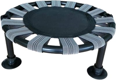 Mini Trampoline - Springkussen Fitness - Binnenshuis Sporten - Stil en Antislip - 45 cm Diameter - Zwart
