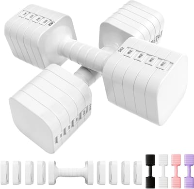 DailySupplies® Verstelbare Dumbells - Verstelbare Dumbbells - Dumbell Set - Verstelbare Dumbell -Wit