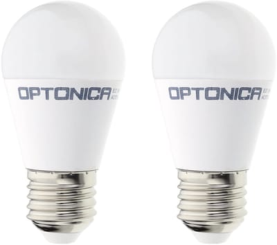 Optonica LED Kogellamp G45 E27 - 8W (vervangt 60W) - 710lm - 6000K Koel Wit - 230V - Ø45mm - Energiezuinig - 2 stuks