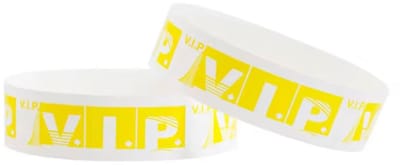 Akyol - Vip Festival bandje - 100 stuks - gele bandje - polsbandje - evenementenbandjes - festivalbandjes - papieren bandje - bandjes voor toegang