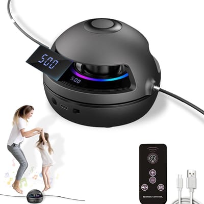 carmdering - Slimme springtouwmachine -Springtouw machine -Elektrisch Springtouw - Springtouw - Voor Volwassenen & Kinderen - Bluetooth & Muziek - Met Teller - Oplaadbaar - 10 Verschillende Standen - zwart
