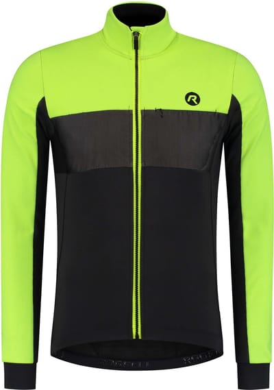 Rogelli Attq Fietsjack Winter - Heren - Zwart, Fluor-Geel - Maat S