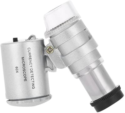 Allecto - Microscoop - 60x Vergroting - Handzaam en Lichtgewicht - Zwart - Vergrootglas - Perfect voor Sieraden en Munten - Compact Model