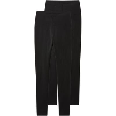 ESMARA Set van 2 dames zwangerschapsleggings (Zwart, XS (32/34))