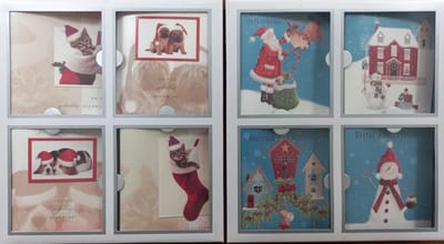 48 Luxe kerstkaarten-met envelop-Gevouwen kaarten met enveloppen-luxe kerstkaarten-kerst- en nieuwjaarskaarten met enveloppen- Dubbele kaarten met enveloppen