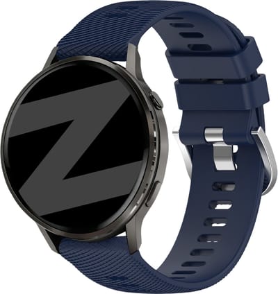 Bandz Siliconen 'Deluxe' bandje geschikt voor Garmin Vivoactive 4s / Vivomove 3s / Venu 4 - 41mm / Venu 3s / Venu 2s / Forerunner 265s / Forerunner 255s - Donkerblauw