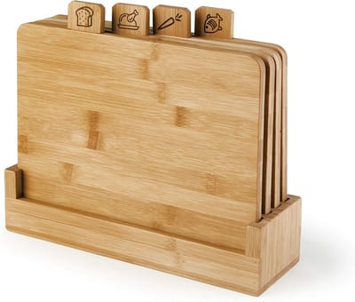 Snijplankenset met houder - Snijplank Kunststof - Snijplankenset Met Matjes - Snijplankenset Met Houder - Snijplanken - Snijplankenset - Snijplank Hout - Tapasplank - Borrelplank - Serveerplank - Hapjesplank