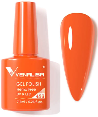 Venalisa UV Gellak Oranje - 7.5 ml - Oranje Gellak - Gellac Oranje - Gellak Kleuren - Venalisa Gellak - Gellak Nagellak