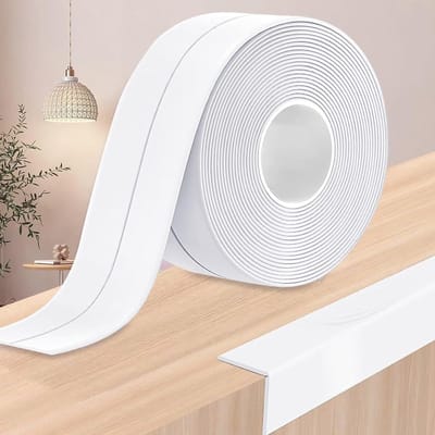 Waterdichte en Schimmelbestendige Plinten 30 mm x 30 mm x 24 m voor Badkamer en Keuken (Wit)