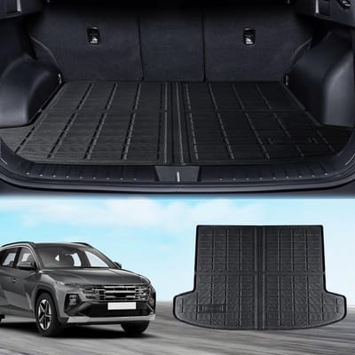 All-Weather Kofferbakmat voor Hyundai Tucson NX4 2021-2025 - Duurzaam TPE Rubber, 3D Scan, Waterdicht en Antislip Accessoire voor Luggage Compartment
