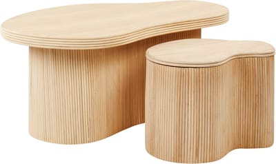 SALANTI - Salontafel set - Natuurlijk - Rotan
