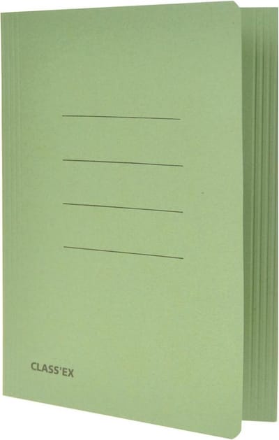 Class'ex dossiermap 3 kleppen formaat 182 x 225 cm (voor formaat A5 schrift) groen - 1 stuk