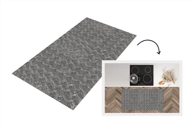 Keukenloper - Loper keuken - Metaal - Industrieel - Patronen - 120x60 cm - Keukenloper vinyl