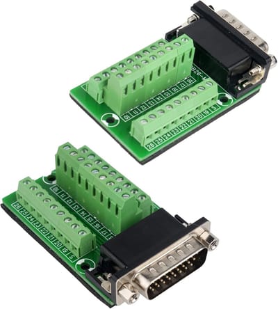 DB26 Male naar Klemmenblok Adapter - Solderloos RS232 D-SUB Snel aansluitbare 26-polige Breakout Board