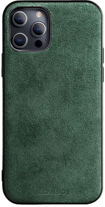iPhone 12 Pro Max - Alcantara Back Cover - Midnight Green