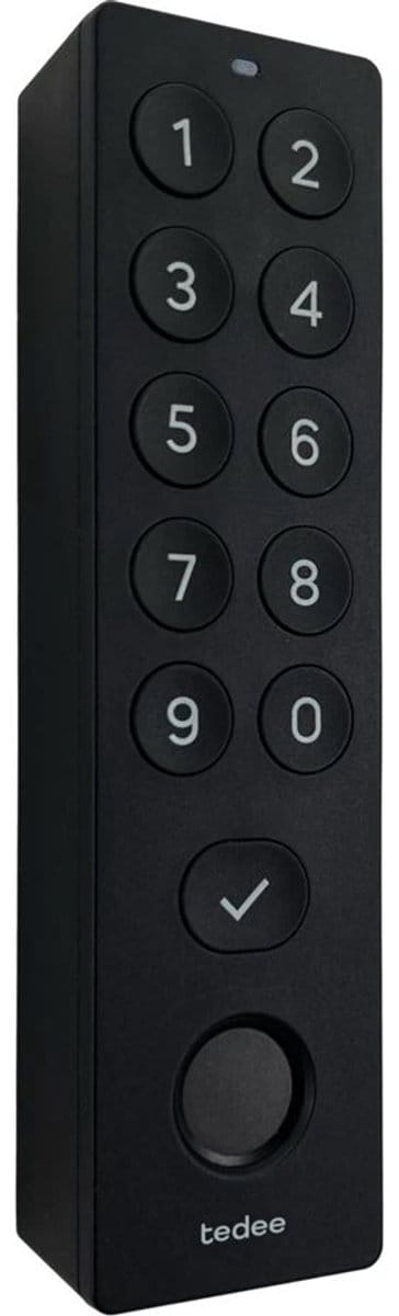 Tedee Keypad Pro Zwart | Toegangscode & Vingerafdruk | tot 100 codes en vingerafdrukken | permanent of tijdelijke toegang | geschikt voor short-stay verhuur | Bluetooth