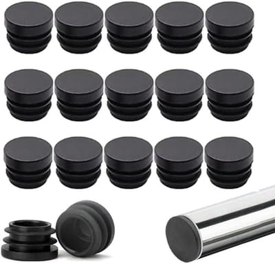 Lamellaire plugs - Ronde doppen - Vloerbescherming meubels - Geluid dempend - 40 stuks 22 mm - Zwart