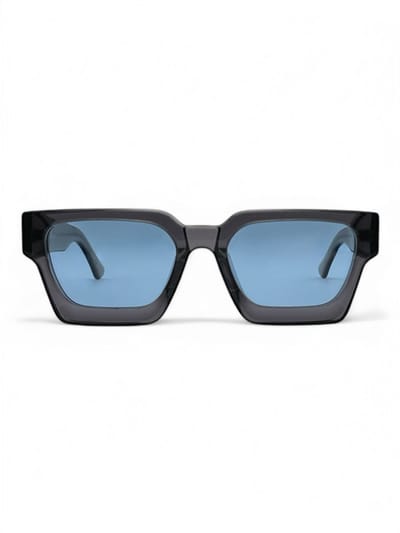 The Brand Remarkable – Zonnebril Unisex – Zonnebril Dames – Zonnebril Heren – Vierkante Zonnebril – Grijs / Blauw – UV400 – Luxe, Duurzame & Trendy Zonnebril – Designer Zonnebril – Mode Zonnebril 2025 – Inclusief Beschermhoes – Polariserend Look