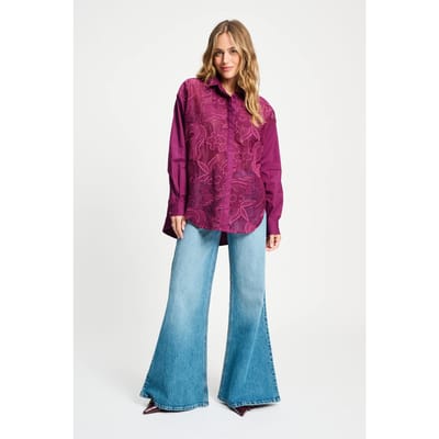 POM Amsterdam Blouse - Dashing Plum Size: 34 | Long-Sleeved Tops Outlet | Dames | Paars