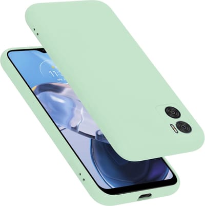 Cadorabo Hoesje geschikt voor Motorola MOTO E22 / E22i in LIQUID LICHT GROEN - Beschermhoes gemaakt van flexibel TPU silicone Case Cover