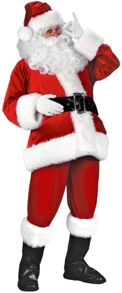 Kerstman fluwelen pak