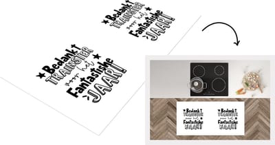 Keukenloper - Loper keuken - Trainster - Bedankt - Spreuken - 120x60 cm - Keukenloper vinyl
