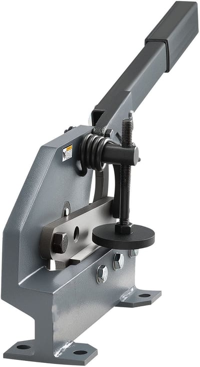 Handmatige plaatschaar, 155 mm handplaatschaar, duurzaam monteerbaar ontwerp met stevig stalen frame, precisiesnijgereedschap met verlengd handvat voor staal, koper, wapeningsstaal en aluminium