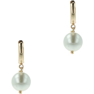 OTAZU Pearl Hoops Cream Size: OS | Earrings Outlet | Dames | Wit