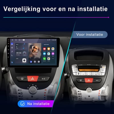 Junsun Autoradio Geschikt voor Peugeot 107, Toyota Aygo, Citroën C1 (2005-2014) accessoires - Android 15 - 2GB+32GB - Draadloos Carplay - DAB+, GPS-Navigatie, Bluetooth, SWC - WIFI- FM ,10.1-inch IPS Touchscreen, DSP, Quad-core processor