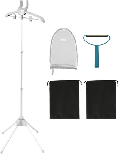 Opvouwbare kleerhanger met 360° rotatie en verstelbare hoogte van 84 tot 160 cm