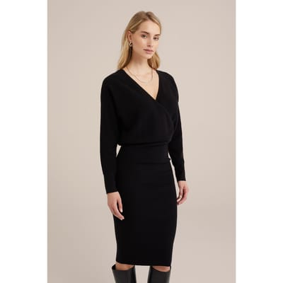 We Fashion Jurk Black Maat: XS | Midi Jurken Outlet | Dames | Zwart