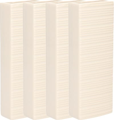 Gerimport Waterverdamper - 4x - warm wit - keramiek - 400 ml - radiatorbak luchtbevochtiger - 7,4 x 18,6 cm