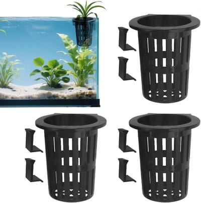 Aquatische plantenpot - Plantenhouder aquarium - Onderwater tuinieren - Geoptimaliseerd circulatiesysteem - 65 x 105 cm - Zwart