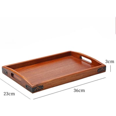 Japans Houten Dessertbord Rechthoekig Familie Hotel Woonkamer Theeservies Serveerset Thee Waterkop Handzaam Houten Theebord