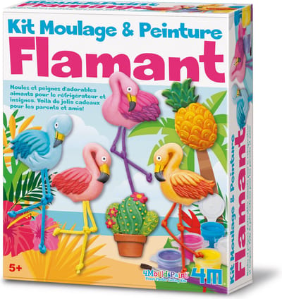 4M Knutselen - Giet En Verf - Flamingo - Creatief Speelgoed - Multicolor - 5 Jaar