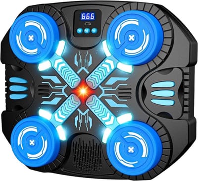 Verte Boxing Machine - Slimme Muziekboksmachine voor Kinderen - Handschoenen - Bluetooth - 3 Interactieve Speelmodi - Wandmontage - Boksmachine - LED-Puntendisplay - 3 tot 12 Jaar - Cadeau voor Jongens