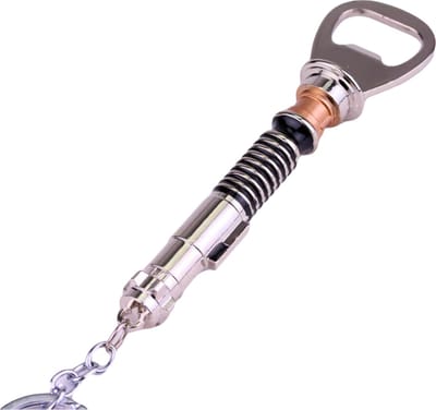 Lightsaber Flessen Opener Sleutelhanger - Flessenopener - Sleutelhanger - Lightsaber - Zilverkleurig