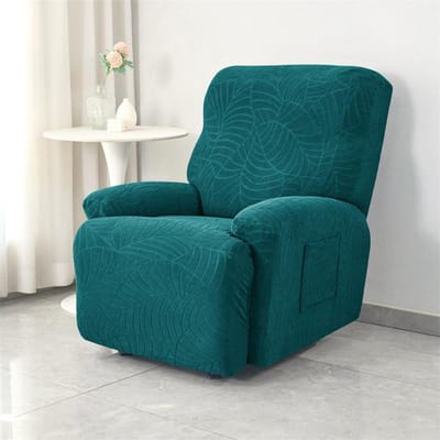 Bladeren Jacquard Relaxfauteuilhoes Elastisch Spandex Enkele Bankhoezen Fauteuilhoes Stoelhoezen Bankbeschermer
