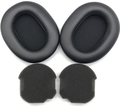 1 Paar Oortjes Vervanging - Geschikt voor Sony WH-1000XM5 Headphones - Schwammige Oorkussens Vervangingskussens-zwart