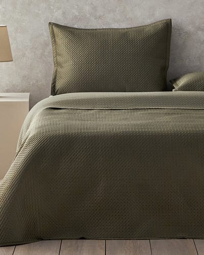 English Home Beddengoed - Bedspreiset - Satijn - King Size - 240x260cm - Gif Groen